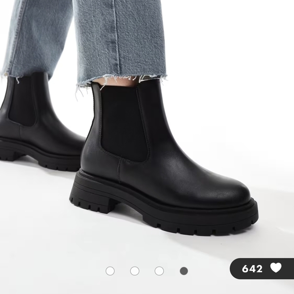 ASOS Shoes - ASOS DESIGN Wide Fit Adjust chunky chelsea‎ boots in black